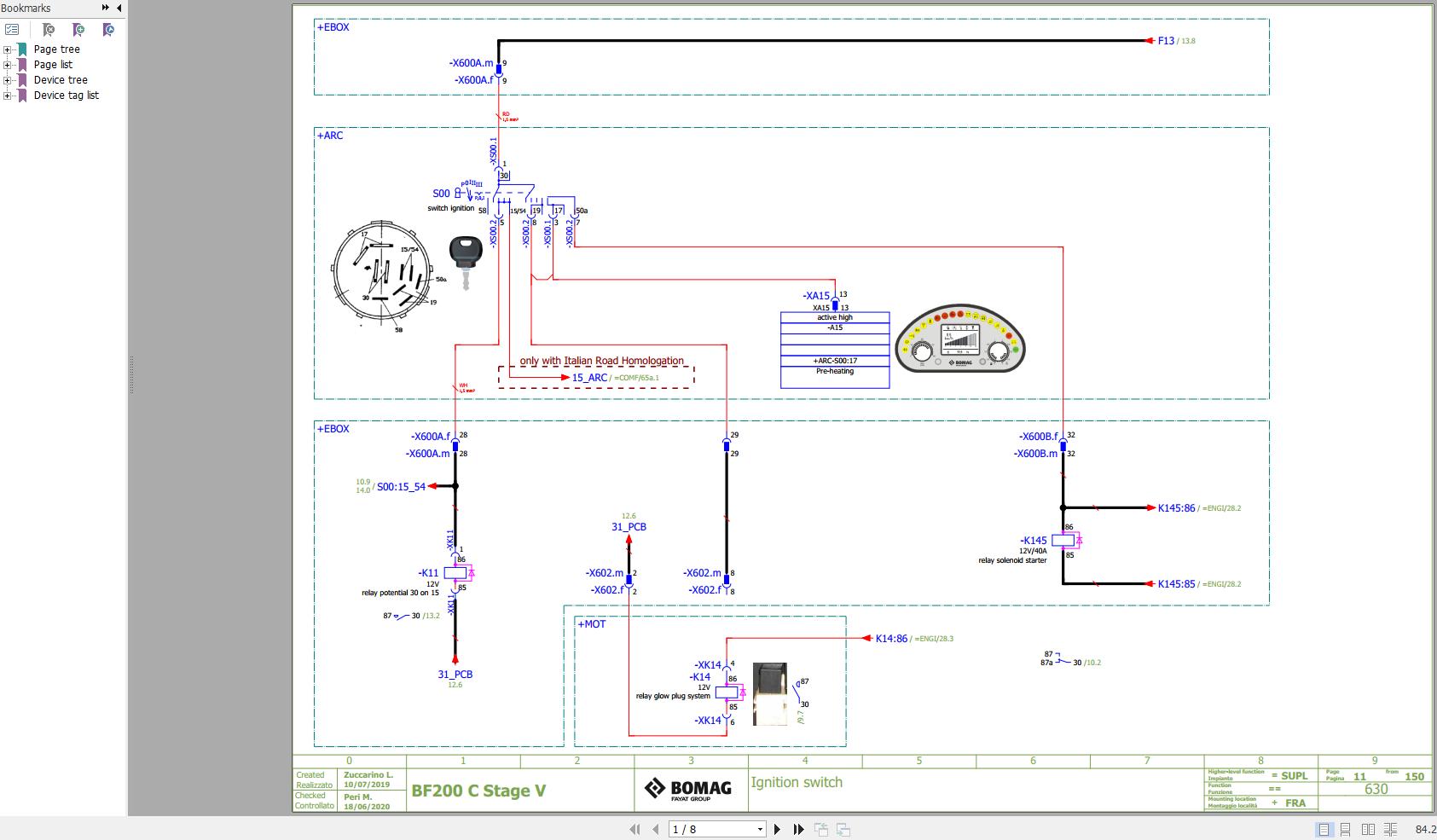 Bomag BF200C Wiring Diagram Stage V Function.671 2019