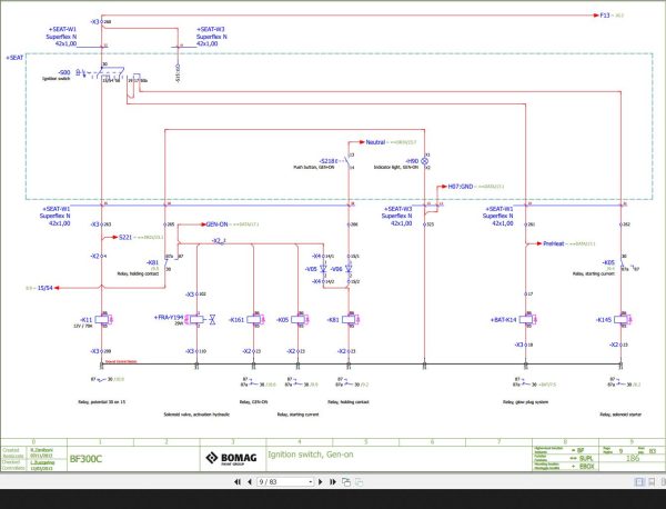 Bomag BF300C Wiring Diagram Function.186 2013 EN IT 1