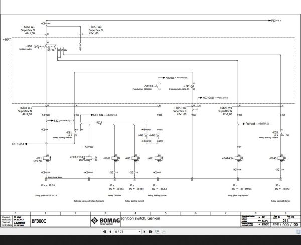 Bomag BF300C Wiring Diagram Function.211 2013 EN IT 1