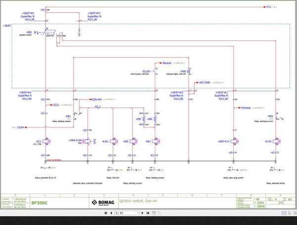 Bomag BF300C Wiring Diagram Function.345 2015 EN IT 1 1
