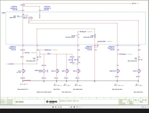 Bomag BF300C Wiring Diagram Function.408 2015 EN IT 1