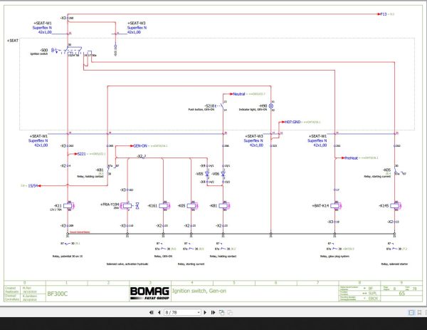 Bomag BF300C Wiring Diagram Function.65 2010 EN IT 1