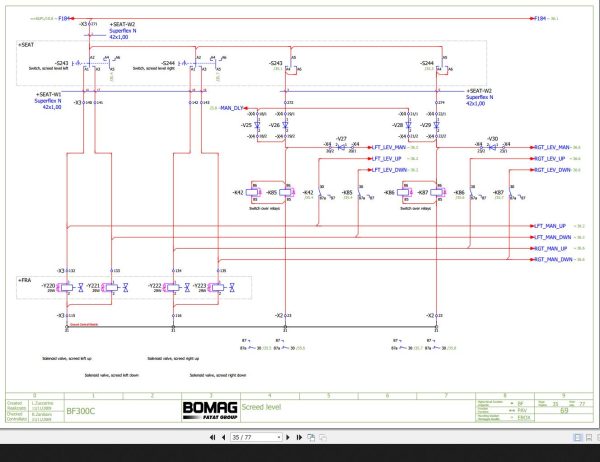 Bomag BF300C Wiring Diagram Function.69 2009 EN IT 1
