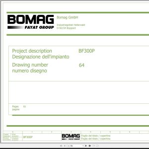 Bomag BF300P Wiring Diagram Function.64 2010 EN IT