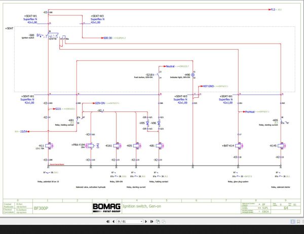 Bomag BF300P Wiring Diagram Function.64 2010 EN IT 1
