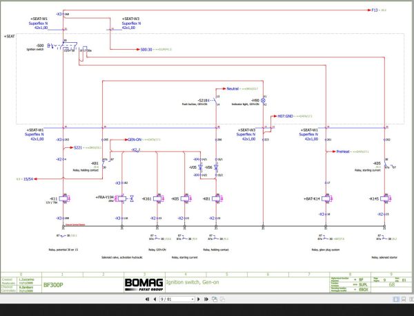 Bomag BF300P Wiring Diagram Function.68 2009 EN IT 1