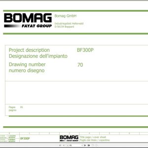 Bomag BF300P Wiring Diagram Function.70 2010 EN IT