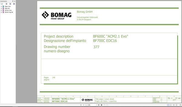 Bomag BF600C BF700C Schematic Function.377 2016 EN DE
