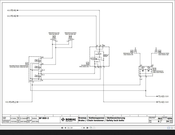 Bomag BF800 2 Hydraulic Schematic Function.562 2018 EN DE 1