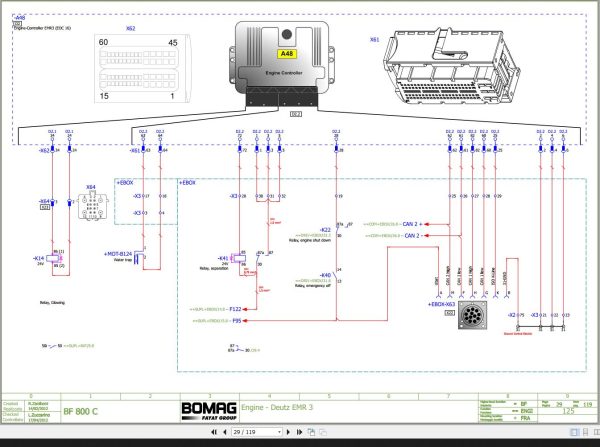 Bomag BF800C Wiring Diagram Function.125 2012 EN IT 1
