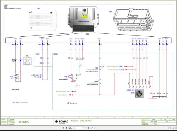 Bomag BF800C Wiring Diagram Function.141 2012 EN IT 1