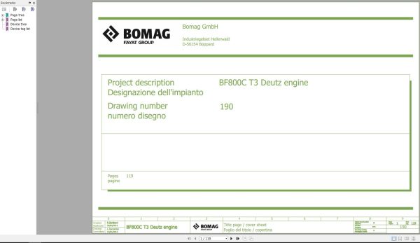 Bomag BF800C Wiring Diagram T3 Deutz Engine Function.190 2013 EN DE