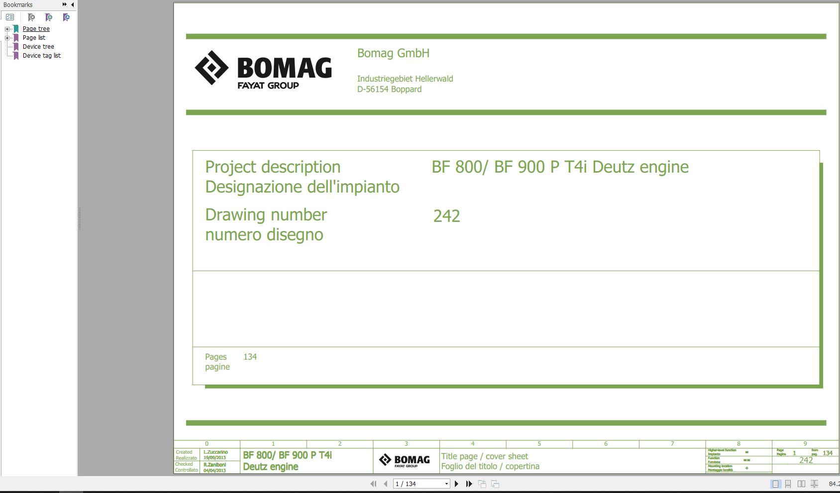 Bomag BF800P BF900P Wiring Diagram T4i Deutz Engine Function.242 2013 EN IT