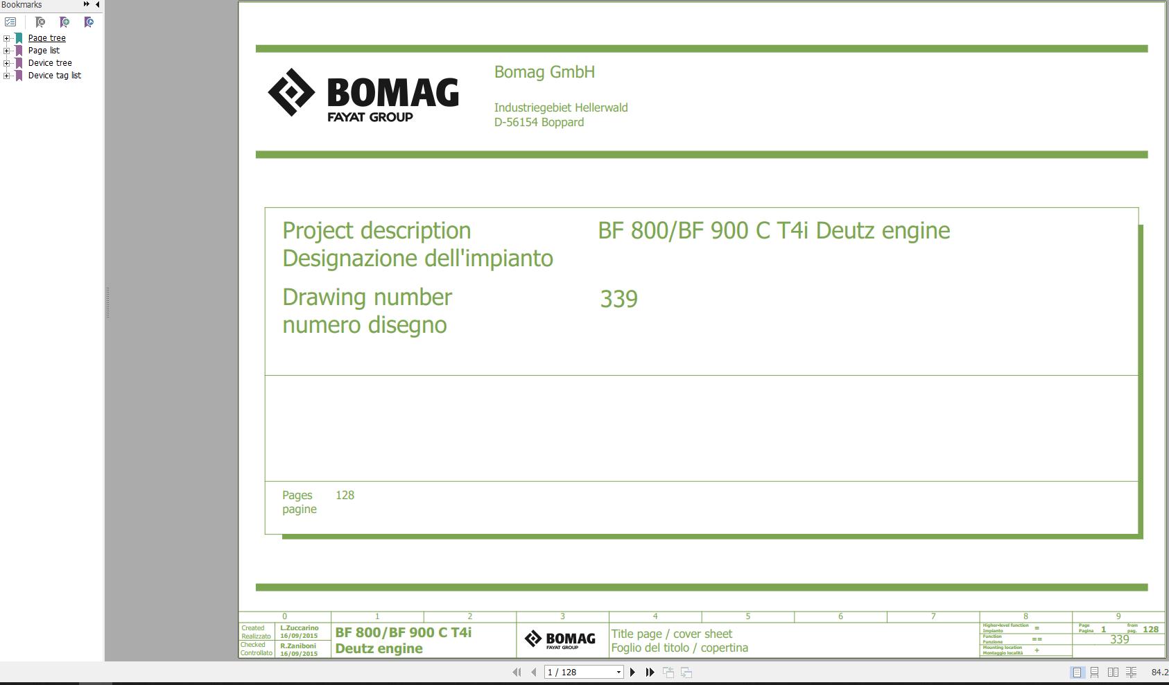 Bomag BF800P BF900P Wiring Diagram T4i Deutz Engine Function.339 2015 EN IT