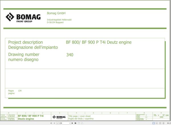 Bomag BF800P BF900P Wiring Diagram T4i Deutz Engine Function.340 2015 EN IT