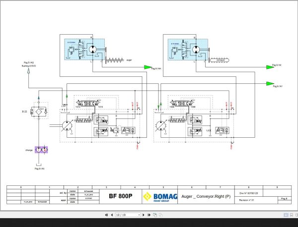Bomag BF800P Hydraulic Schematic Drawing No.83780125 2012 1