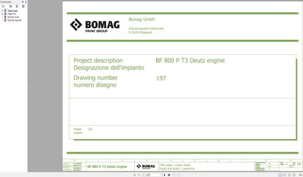 Bomag BF800P Wiring Diagram T3 Deutz Engine Function.197 2013 EN IT
