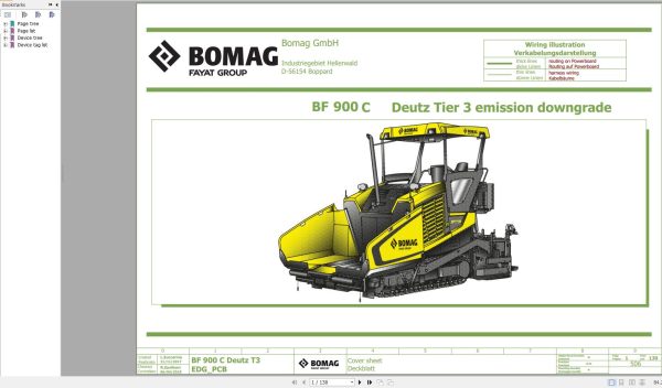 Bomag BF900C Wiring Illustration Deutz T3 EDG PCB Emission Downgrade Function.506 2018 EN DE