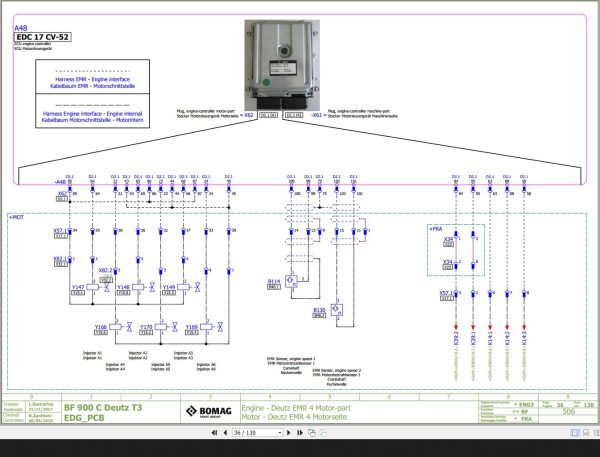 Bomag BF900C Wiring Illustration Deutz T3 EDG PCB Emission Downgrade Function.506 2018 EN DE 1