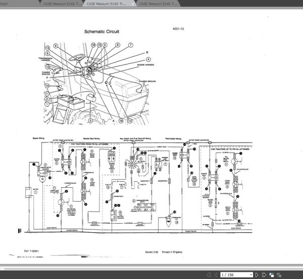 CASE Maxxum 5140 Tractors Service Manual and Schematic Circuit 2