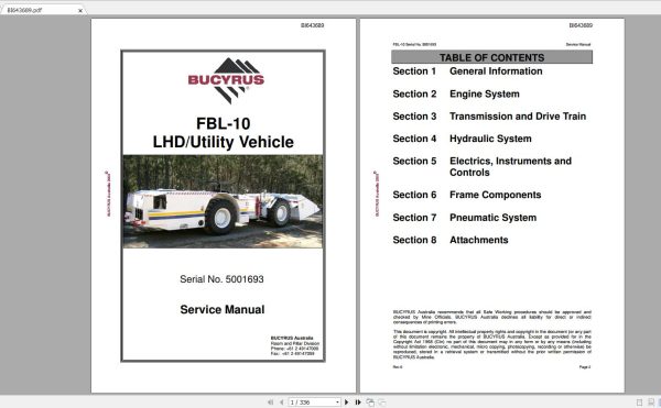 CAT Load Haul Dump Collection Service Information PDF DVD 1