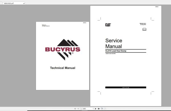 CAT Load Haul Dump Collection Service Information PDF DVD 6