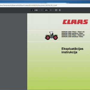 CLAAS WebTIC Offline Latvian Language 11.2022 Operator Repair Manual Service Documentation DVD 2