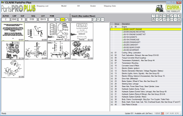 Clark ForkLift Parts Pro Plus EPC v531 10.2022 Spare Parts Catalog DVD 4