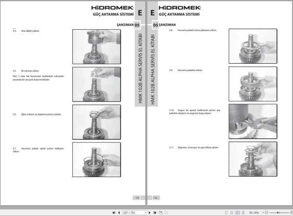 Hidromek Backhoe Loader HMK 102B Alpha A8 Supra Service Manual TR 1