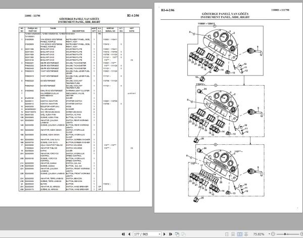 Hidromek Backhoe Loader HMK 102B ENERGY Spare Parts Catalog 110000 EN TR 1