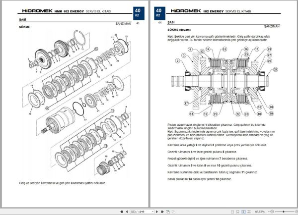 Hidromek Backhoe Loader HMK 102B S Energy Service Manual TR 1