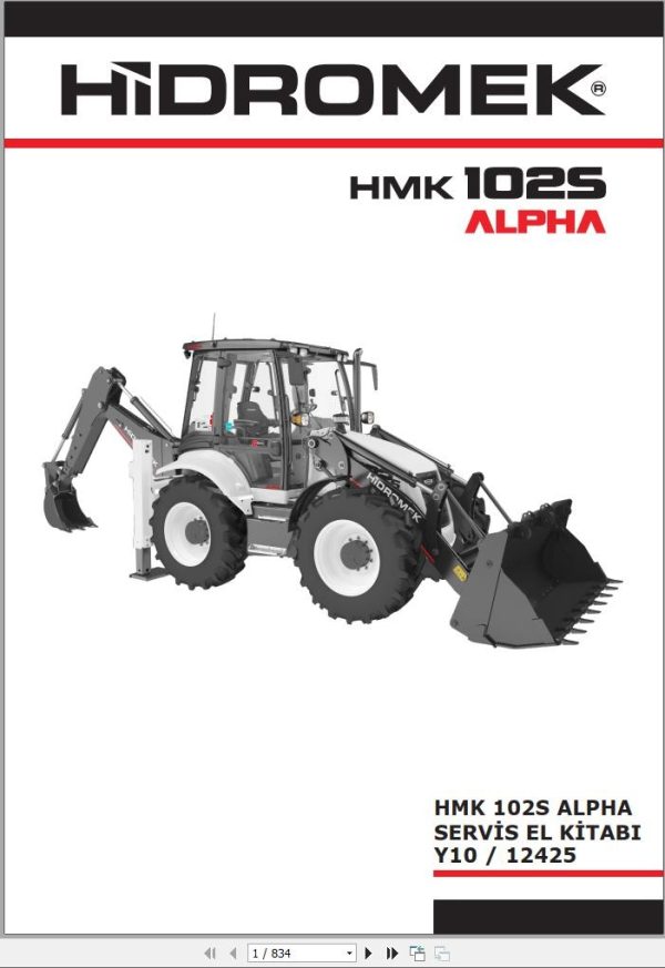 Hidromek Backhoe Loader HMK 102S Alpha Service Manual TR