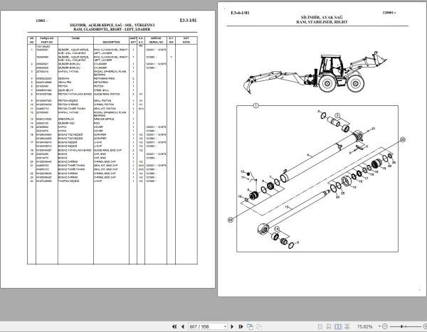 Hidromek Backhoe Loader HMK 102S ENERGY Spare Parts Catalog 120000 EN TR 1