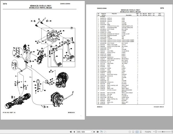 Hidromek Backhoe Loader HMK 102S SUPRA Spare Parts Catalog S020001 EN TR 1