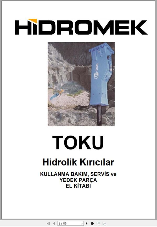 Hidromek Crushers SC28 VE SC36 Service Manual TR