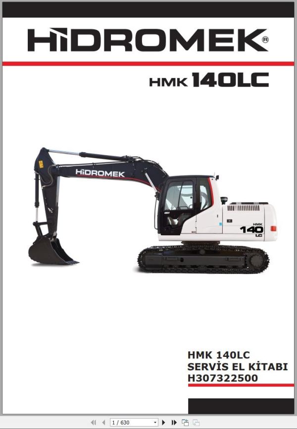 Hidromek Excavator HMK 140LC Service Manual TR