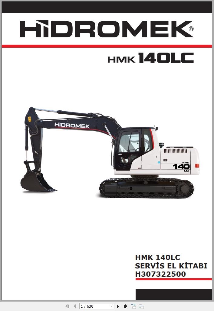 Hidromek Excavator HMK 140LC Service Manual TR