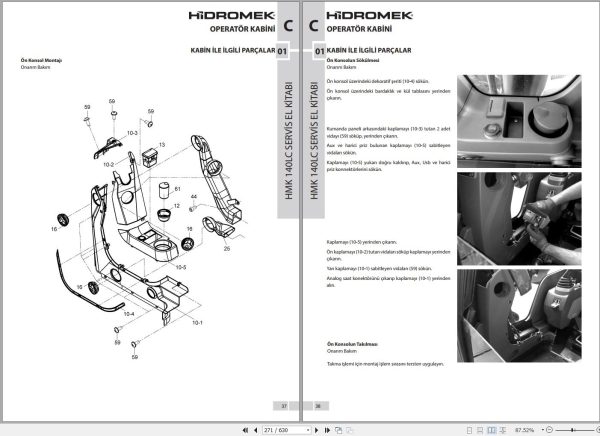 Hidromek Excavator HMK 140LC Service Manual TR 1