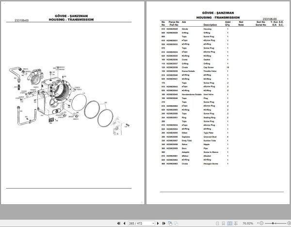 Hidromek Excavator HMK 200 W 2 Spare Parts Catalog 5123001 EN TR 1
