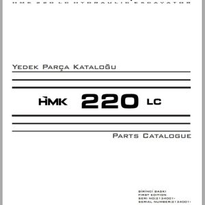 Hidromek Excavator HMK 220 LC Spare Parts Catalog 2134001 EN TR