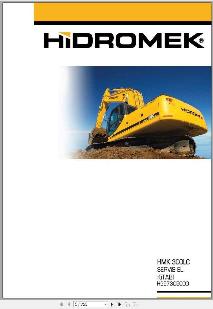 Hidromek Excavator HMK 300LC 2 Service Manual TR