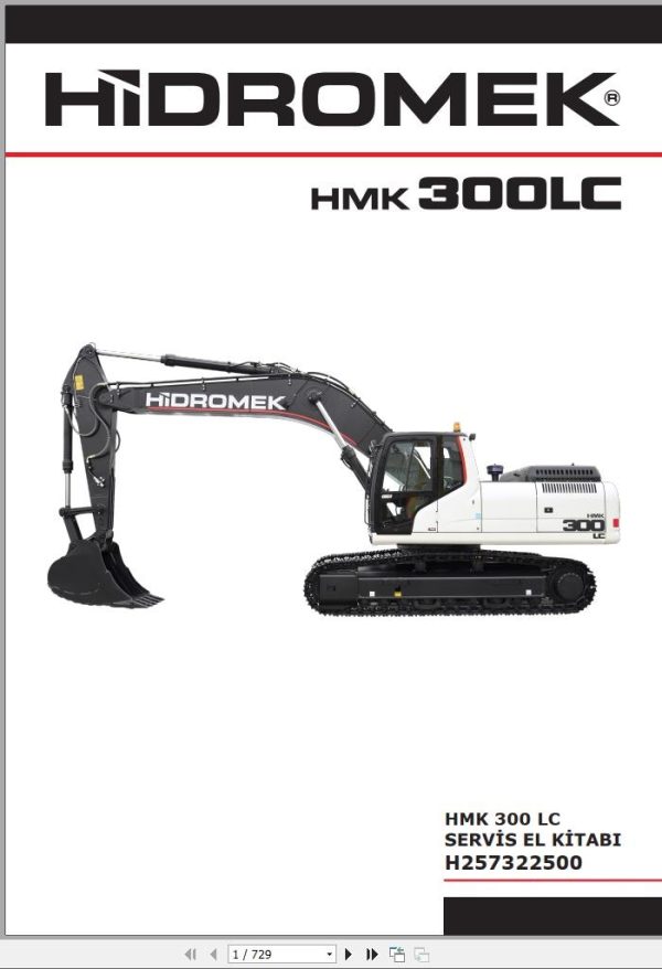 Hidromek Excavator HMK 300LC Service Manual TR