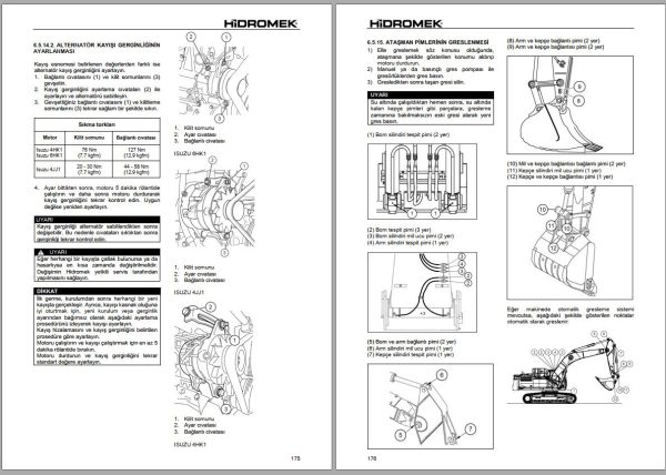 Hidromek Excavator HMK145LC 4SR to HMK500LC 4 Operation and Maintenance Manual TR 1
