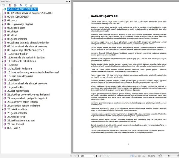 Hidromek Excavator HMK200W 2 Operation and Maintenance Manual TR