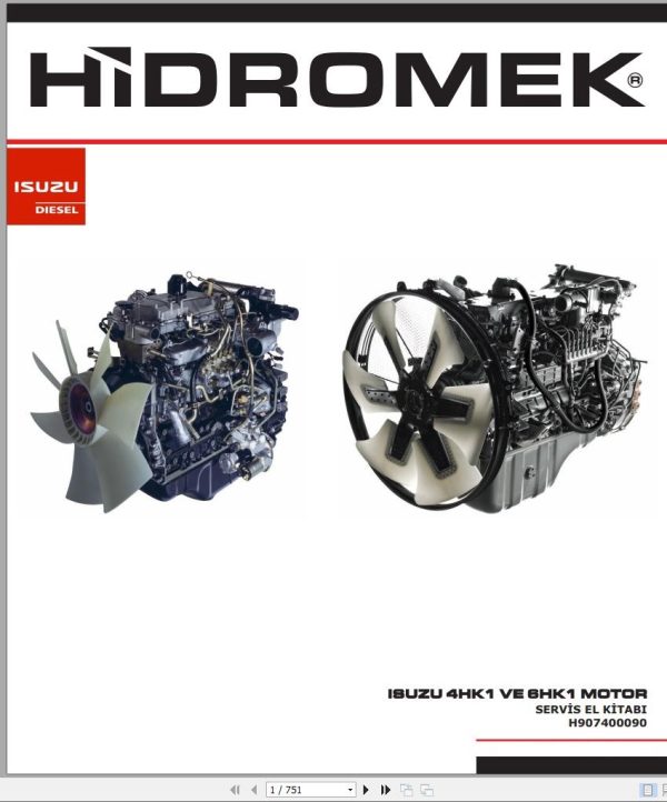 Hidromek Isuzu Diesel Engine 4HK1 VE 6HK1 Service Manual TR