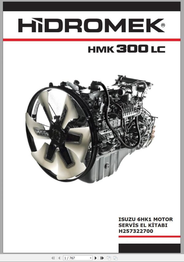 Hidromek Isuzu Diesel Engine 6HK1 HMK 300LC Service Manual TR