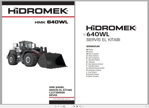 Hidromek Machinery Updated 2022 PDF Service Manual DVD 1