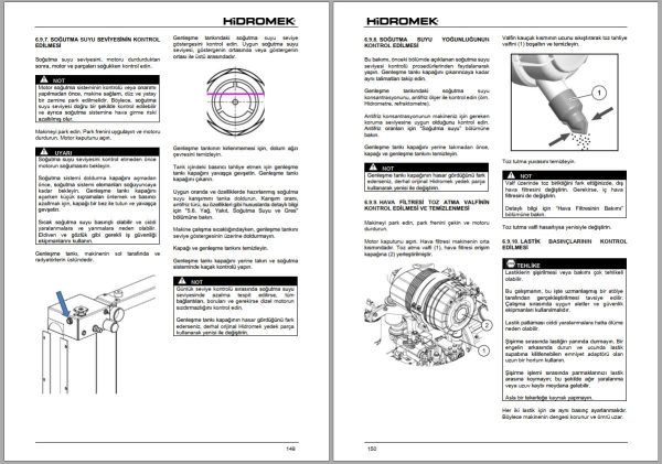 Hidromek Soil Compactors HMK110CS to HMK190CS Operation and Maintenance Manual TR 1