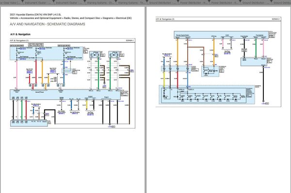 Hyundai Elantra 2021 L4 2.0L Electrical Wiring Diagrams 2