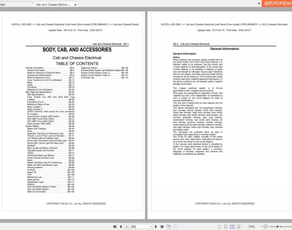 Isuzu Truck CE LV Series Workshop Service Manual PDF 3